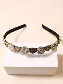 Rhinestone Decor Headband - Multicolor - View 3