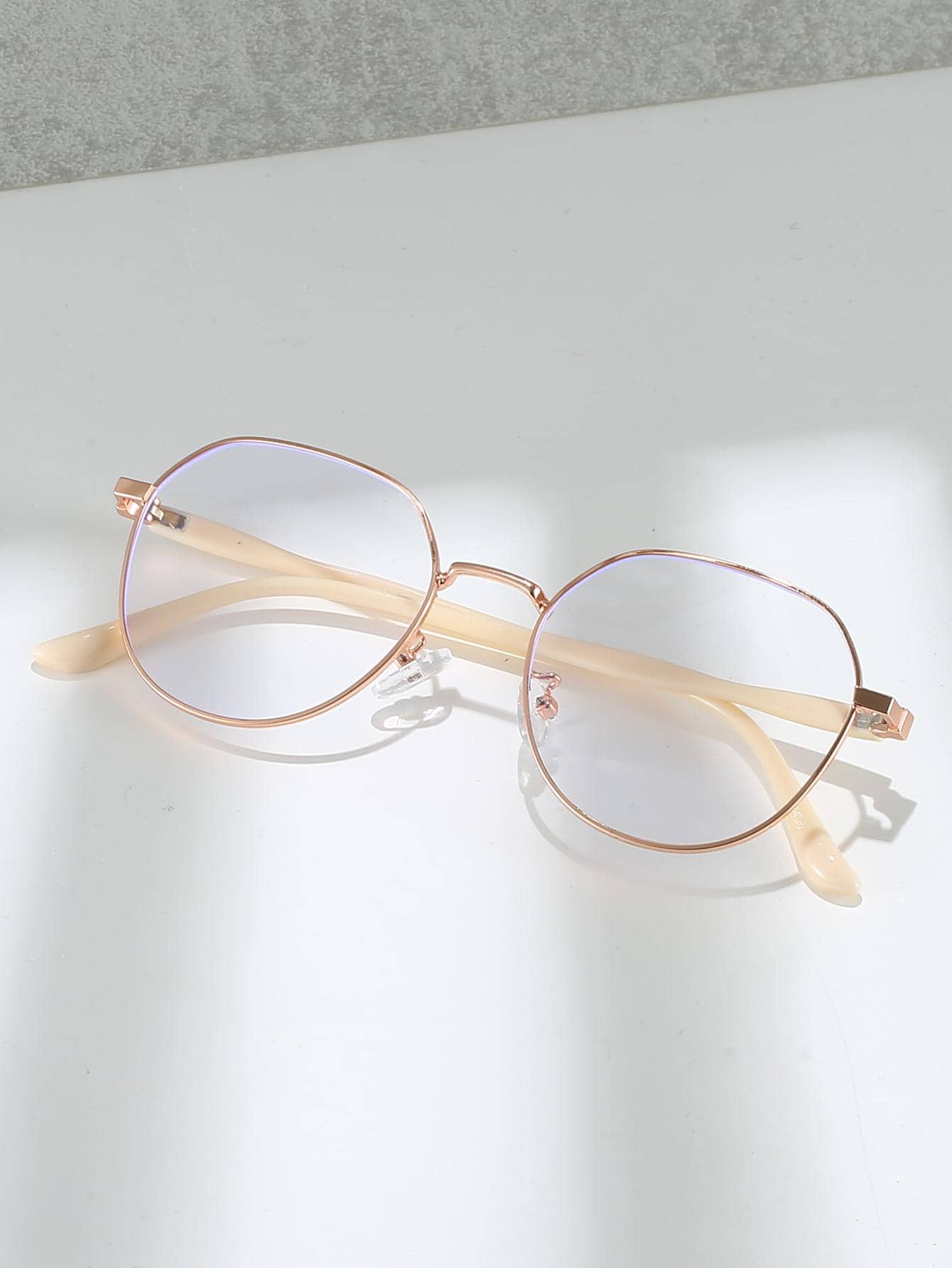 金屬框眼鏡 - 玫瑰紅 - 查看 1