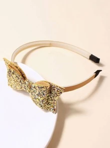 1个女孩/青少年蝴蝶结亮片发箍，适合日常佩戴 - 彩色 - 查看 2