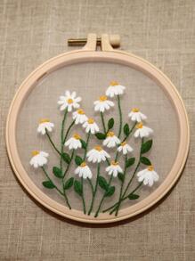 1入組花朵圖案手工刺繡 - 彩色 - 查看 3