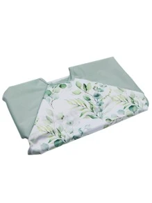 1pc Baby Leaf Pattern Long Sleeve Bib - Multicolor - View 3