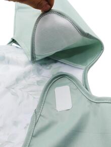 1pc Baby Leaf Pattern Long Sleeve Bib - Multicolor - View 5