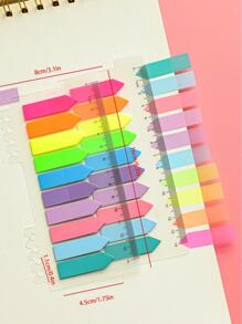100pcs/sheet Sticky Tabs Page Markers Sticky Index Tabs Writable Page Sticky Notes - Multicolor - View 2