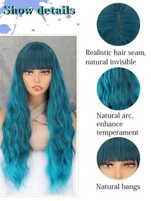 Tóc Giả Tổng Hợp Xoăn Dài - Nhiều màu - Xem 3