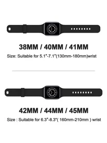 2 cái/bộ Dây đeo thể thao tương thích với Apple Watch Band 38mm 40mm 41mm 42mm 44mm 45mm 49mm, Dây đeo silicon mềm chống nước đầy màu sắc và linh hoạt Tương thích với Apple Watch Apple Watch Series 9 Ultra 8 7 6 5 4 3 2 1 SE Nam nữ, Vỏ tương thích với Apple Vỏ đồng hồ, miếng bảo vệ màn hình có độ nhạy cao HD mềm với TPU xung quanh ốp bảo vệ chống rơi làm quà tặng cho học sinh đi học trở lại - màu đen - Xem 3