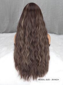 Long Body Wave Synthetic Wig With Bangs - Multicolor - View 8