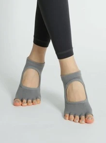 Open Toe, Barefoot, Non-Slip, Comfortable Yoga Socks For Indoor Sports Protection