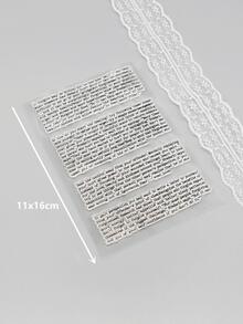 1 pieza Sello con estampado de letra - transparente - Ver 2