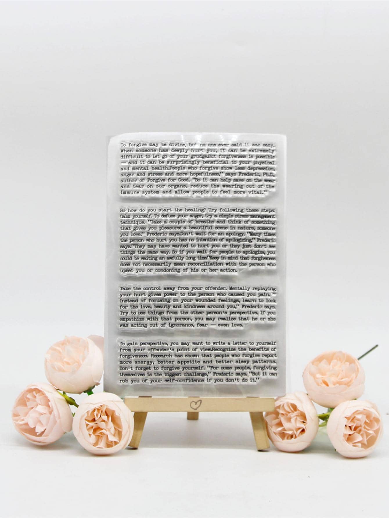 1 pieza Sello con estampado de letra - transparente - Ver 1