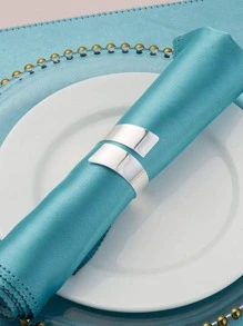 2pcs Simple Napkin Ring, Silver Stainless Steel Napkin Buckle For Dining Table - Silver - View 4