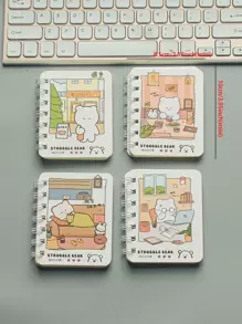 MOKA 1pc Cartoon Graphic Random Spiral Notebook - Multicolor - View 2