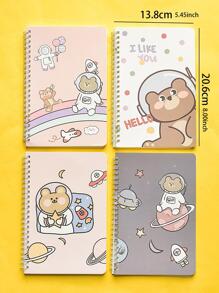 MOKA 1pc Cartoon Graphic Random Notebook - Multicolor - View 2