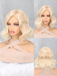 Short Body Wave Synthetic Wig With Bangs - Multicolor - View 1