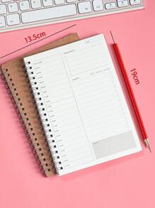 1入組螺旋計劃筆記本 - 卡其色 - 查看 6