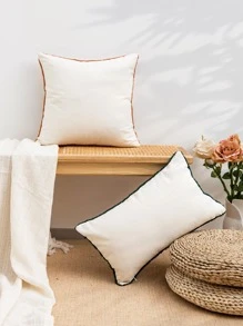 1 Hoa Thiết Kế Trang Trí Vỏ Gối, Vải Bố Hiện Đại Đệm Cho Phòng Khách, Trang Trí Nhà Cửa - trắng - Xem 3