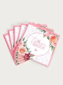 25 gói Khăn ăn dùng một lần in hoa, Khăn ăn đám cưới - Nhiều màu - Xem 5