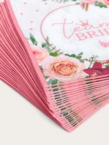 25 gói Khăn ăn dùng một lần in hoa, Khăn ăn đám cưới - Nhiều màu - Xem 4