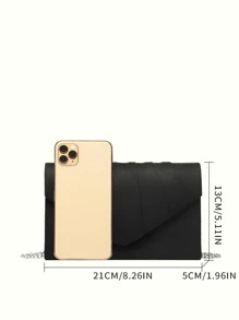 Elegant And Fashionable Gift Velvet Pleated Clutch Bag For Prom, Evening Party And Wedding - Black - View 7