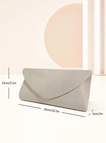 Minimalist Flap Square Bag Chain - Apricot - View 7