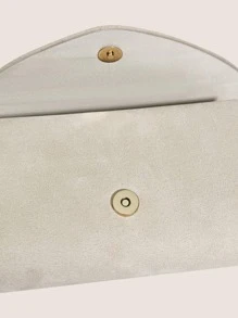 Minimalist Flap Square Bag Chain - Apricot - View 10