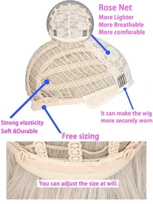 Peluca sintética corto rizado con tupe - Dorado - Ver 5