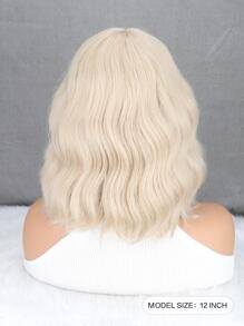 Peluca sintética corto rizado con tupe - Dorado - Ver 9