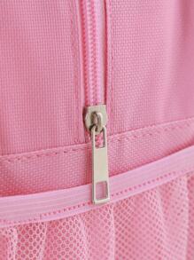 MOKA 1pc Cartoon Graphic Lunch Bag, Cute Polyester Reusable Lunch Bag For Office Work School Picnic Beach - Blue - View 7