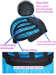 女性藍色26英寸合成長波浪帶劉海耐高溫纖維假髮,日常穿著,cosplay新年派對聖誕節