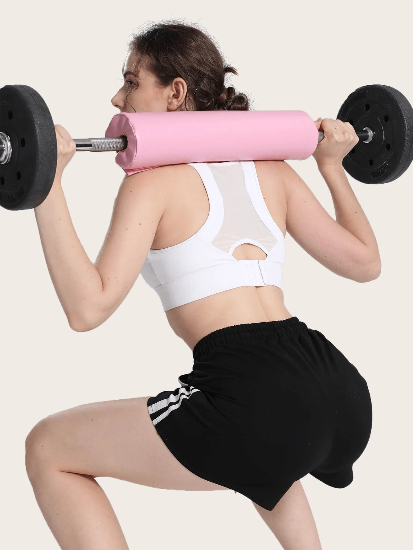 1pc Plain Barbell Shoulder Pad - Pink - View 1