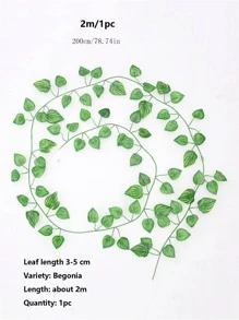 1入組人造葉藤 - 綠色 - 查看 3