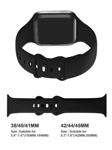 Set de 2 bandas deportivas compatibles con la correa del reloj de Apple de 38mm, 40mm, 41mm, 42mm, 44mm, 45mm y 49mm. Correa versátil de silicona suave y resistente al agua, colorida y compatible con Apple Watch Series 1 SE para mujeres y hombres. La funda es compatible con la correa del reloj de Apple y cuenta con un protector suave de alta definición y sensibilidad en la pantalla con un parachoques anticaída protector en TPU alrededor - Negro - Ver 3