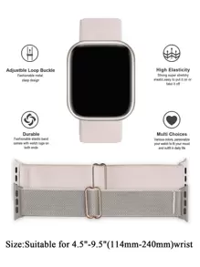 4Pcs Set Stretchy Nylon Solo Loop Compatible With Apple Watch Band 49mm 46mm 45mm 44mm 42mm 41mm 40mm 38mm Men Women,Starlight Soft Nylon Elastic Braided Strap Compatible With Apple Watch Series Ultra SE 11 10 9 8 7 6 5 4 3 2 1 As A Gift For Students Returning To School