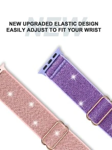 5 件/套编织弹力尼龙运动单圈表带，兼容 表带，兼容小米、华为、Fitbit Versa 2 1，兼容三星 Galaxy Watch，20 毫米 22 毫米 38 毫米 40 毫米 41 毫米 42 毫米 44 毫米 45 毫米 46 毫米 49 毫米，男女通用，尼龙弹性表带腕带兼容 Series 10 9 8 7 6 SE 5 4 3 2 1 Ultra Ultra，可作为返校学生的礼物