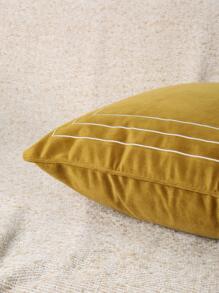 Embroidery Cushion Cover Without Filler - Mustard Yellow - View 7