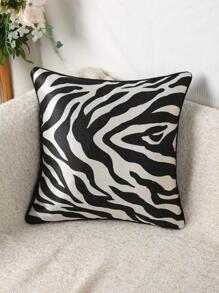 1 pièce Housse de coussin à motif rayé sans remplissage, housse de coussin décorative en tissu tricoté moderne pour la maison