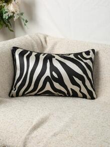 1 pièce Housse de coussin à motif rayé sans remplissage, housse de coussin décorative en tissu tricoté moderne pour la maison