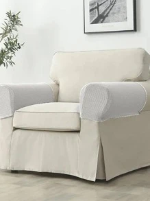 2 Cái/bộ Đồng Bằng Co Giãn Sofa Tay Bao, Sofa Tối Giản Cánh Tay Còn Lại Dành Cho Gia Đình - Màu Xám nhạt - Xem 4