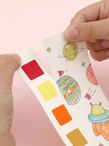 MOKA 1入組卡通圖形塗色本創意便攜式兒童塗色筆記本 - 彩色 - 查看 5