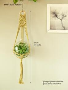 1入組滌綸花邊植物衣架家用波西米亞植物衣架 - 卡其色 - 查看 4