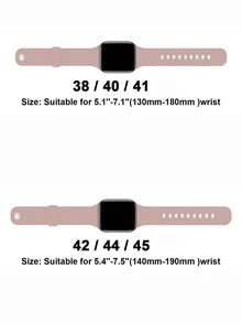 1 correa de reloj de silicona y 1 funda compatible con Apple Watch - Rosa Pálido - Ver 3