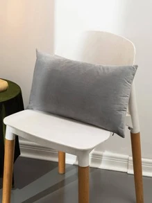 Plain Cushion Cover Without Filler, Simple Throw Pillowcase For Sofa, Home Decor - Grey - View 3