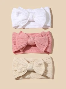 3pcs Soft And Cute Bohemian Style Elastic Nylon Floral Bow Hair Ties For Baby And Children - Multicolor - View 1