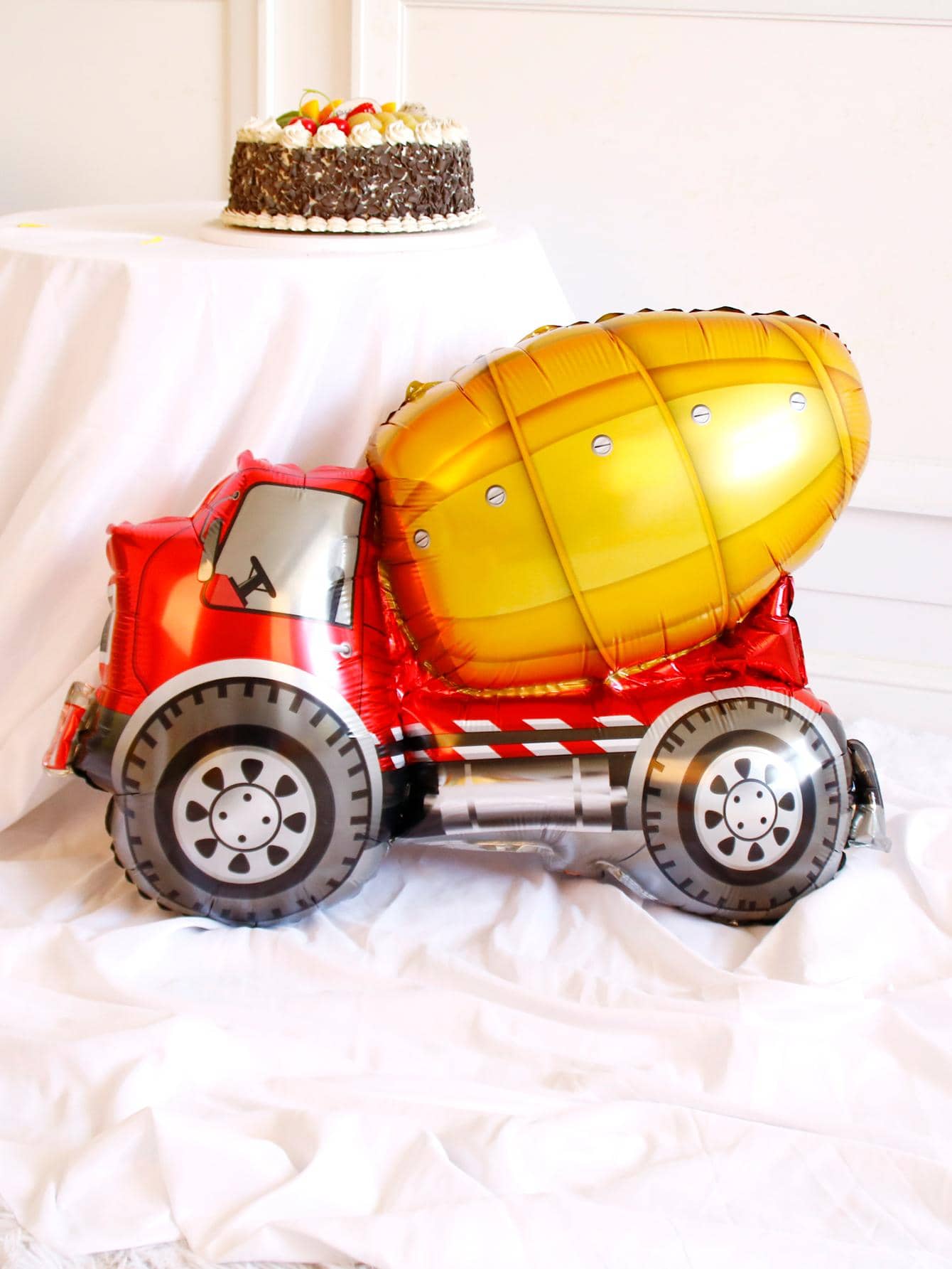1pc PE Balloon, Car Shaped Decorative Balloon For Home, Party - Red - View 1
