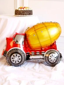 1pc PE Balloon, Car Shaped Decorative Balloon For Home, Party - Red - View 3