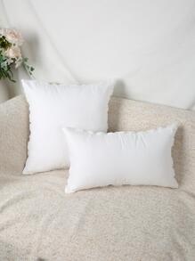 1pc Tufted Cushion Cover Without Filler - White - View 2
