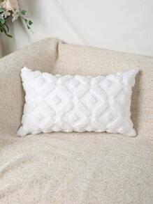 1pc Tufted Cushion Cover Without Filler - White - View 4