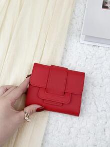 Minimalist Flap Pocket Wallet Small Tri-Fold Slim Women Wallet Portable Cash White-Collar Workers For Female College Work Business Commute Office For Anniversary For Birthday Gift On Valentine Day Gift Present Coin For Credit Card/ID Card//Cash/Passport Multi Layer Hasp Mom Gifts PU Leather Casual Solid Color Textured Fashionable School Supplies Teacher Gifts Back To School For Women Wallet Purse Wallet Small Wallet