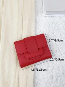 Minimalist Flap Pocket Wallet Small Tri-Fold Slim Women Wallet Portable Cash White-Collar Workers For Female College Work Business Commute Office For Anniversary For Birthday Gift On Valentine Day Gift Present Coin For Credit Card/ID Card//Cash/Passport Multi Layer Hasp Mom Gifts PU Leather Casual Solid Color Textured Fashionable School Supplies Teacher Gifts Back To School For Women Wallet Purse Wallet Small Wallet