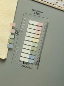 MOKA 1入組頁面標記便箋簿標籤，彩色可寫索引註釋標籤箭頭標誌，小型可愛霓虹燈半透明標籤