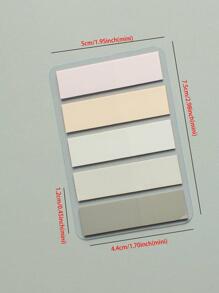 100入組矩形形狀便利貼 - 杏色 - 查看 2